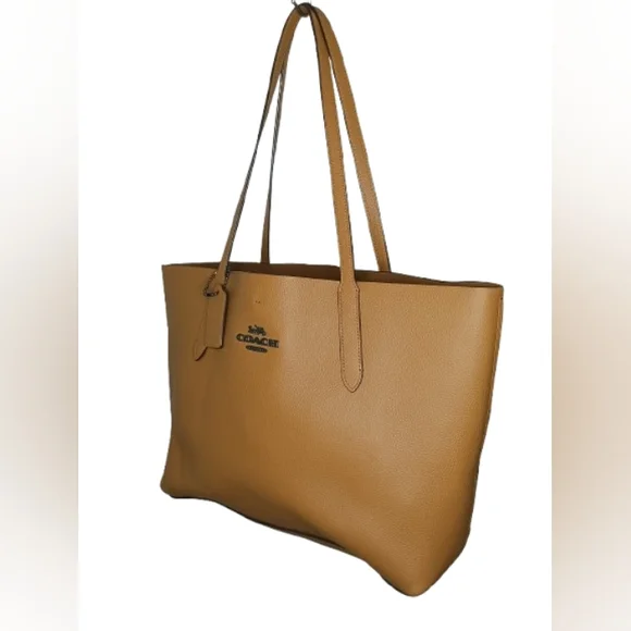 Coach NWOT Tan Leather Tote Bag - Picture 4 of 16
